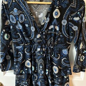 Womens empire top, v neck three quarter length sleeves. Excellent condition